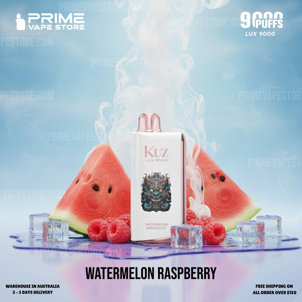 KUZ LUX 9000 Puffs Watermelon Raspberry