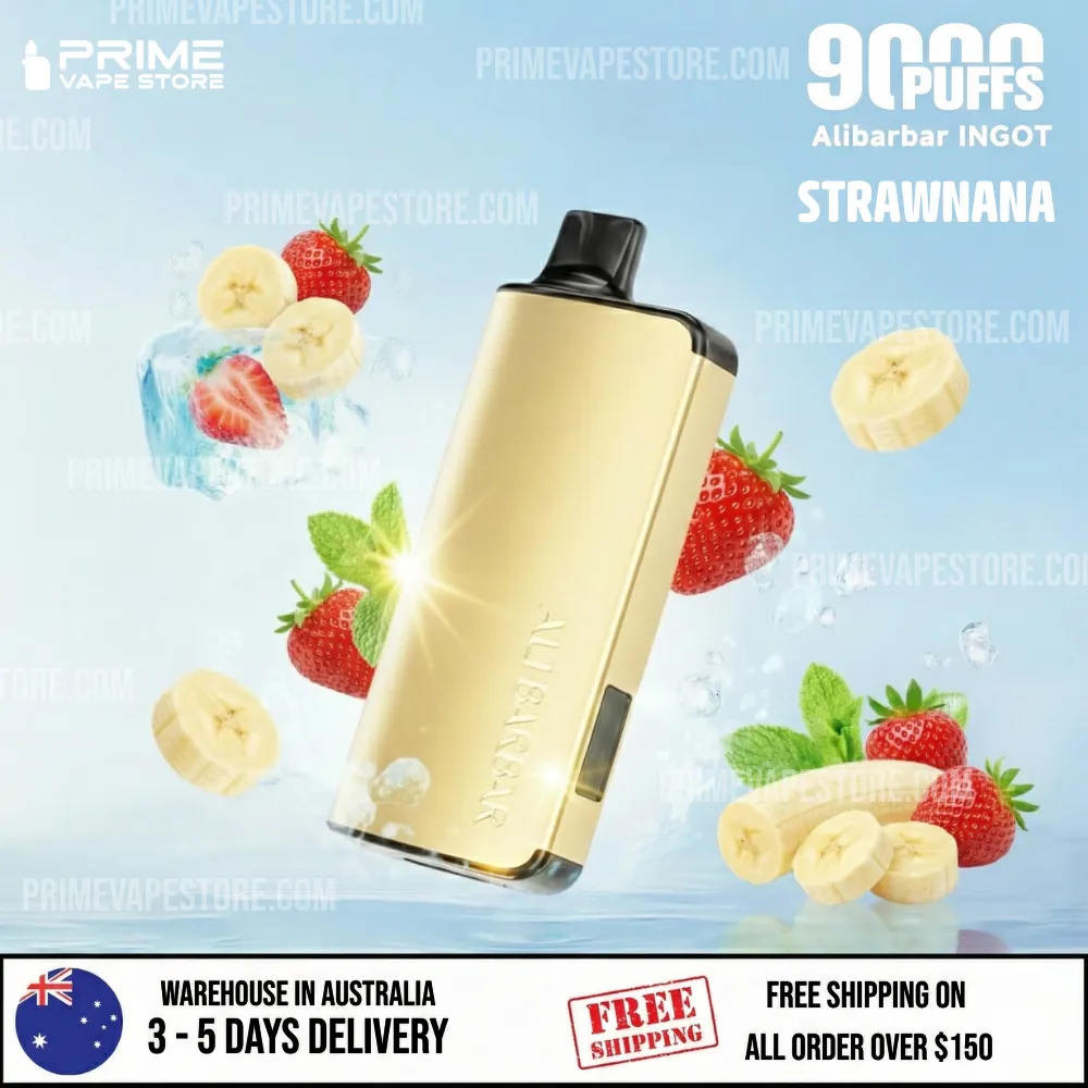 ALIBARBAR INGOT 9000 Puffs Strawnana