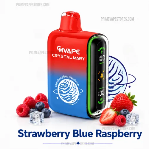 Crystal Mary Pulse 20000 Puffs Strawberry Blue Raspberry