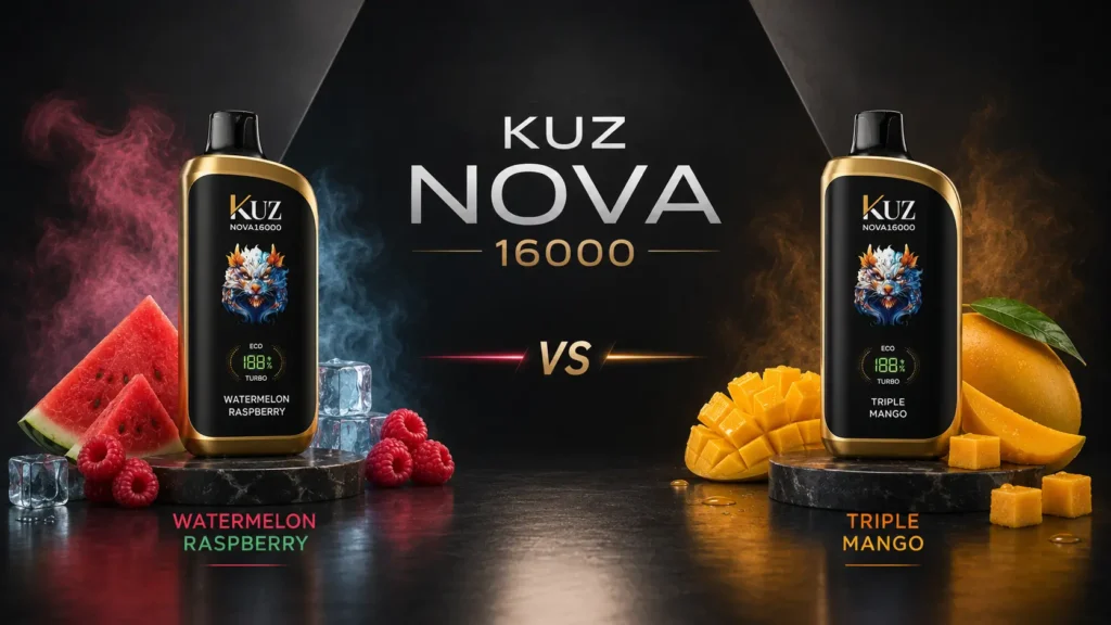 KUZ Nova 16000 Watermelon Raspberry vs Triple Mango