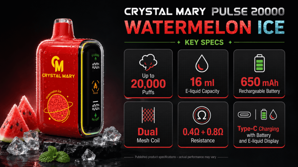 Crystal Mary vape promo design
