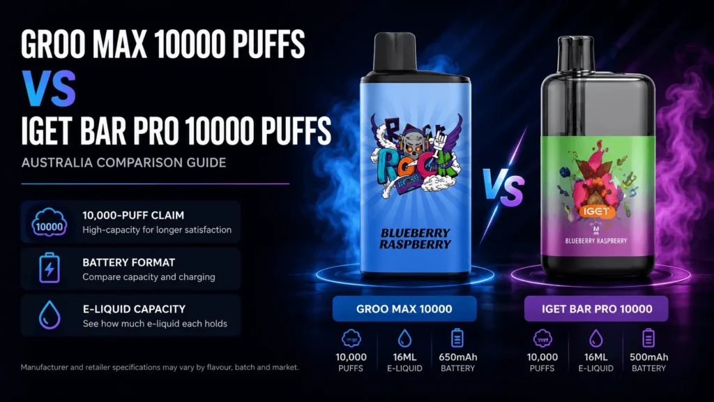GROO Max 10000 Puffs vs IGET Bar Pro 10000 Puffs